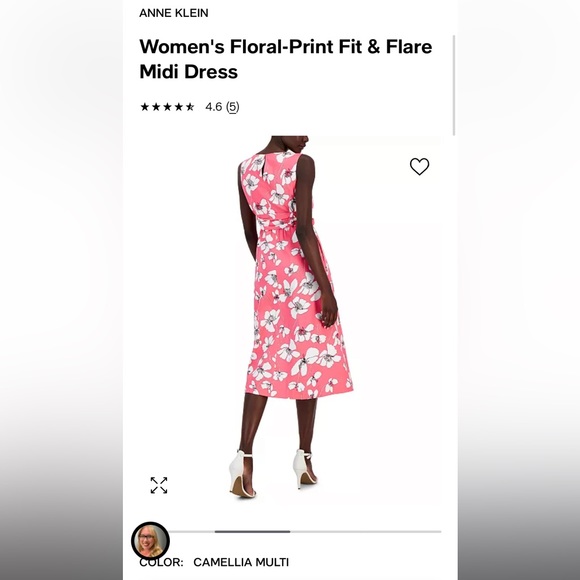 Anne Klein Floral Midi Dress - Picture 4 of 4